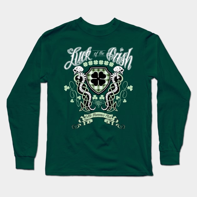 "Luck of the Irish" Long Sleeve T-Shirt by celtichammerclub